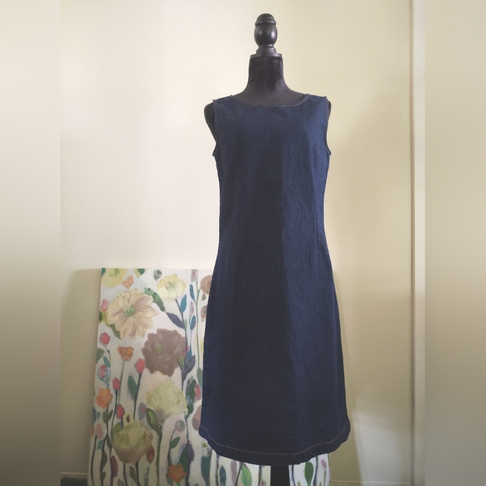 Chadwicks Dark DeniM 👗 Zip-Up Dress~ Size: MED